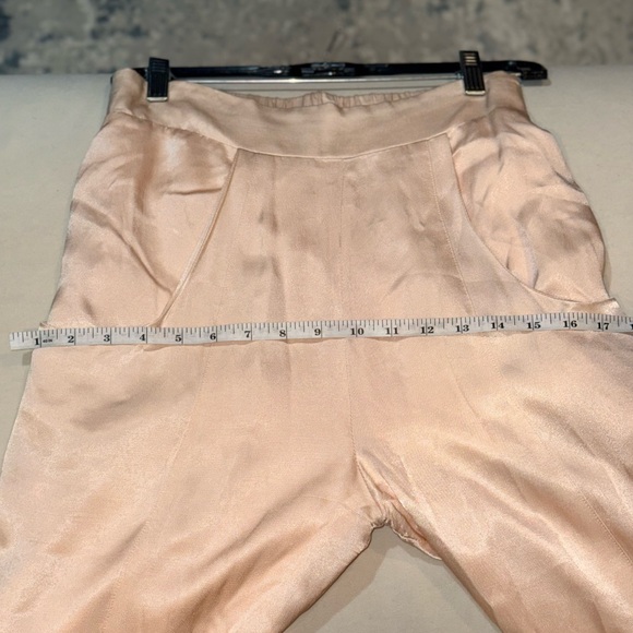NBD x REVOLVE Alliah Champagne Satin High Waist Dress Pants shiny - Picture 7 of 12